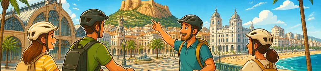 Recorrido ciclista privado por la Playa de San Juan en Alicante