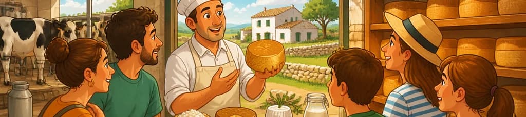 Creación de quesos y cata de productos frescos de granja en Menorca