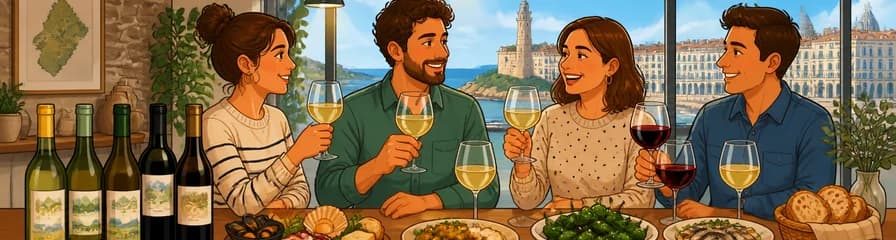 Degustación de vinos de Galicia acompañada de un almuerzo maridaje