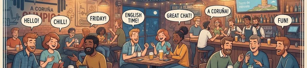 Noche de viernes para practicar inglés a las 22:15 en A Coruña