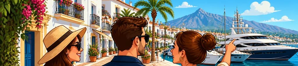Tour privado por la costa de Marbella y Puerto Banús con salida desde Málaga
