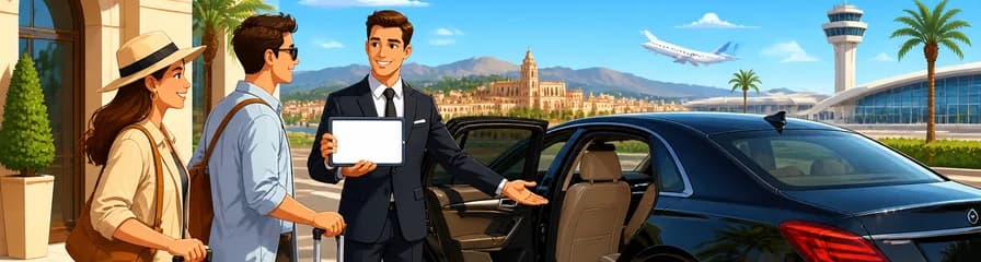 Servicio de traslado de Málaga al aeropuerto AGP en un vehículo de alta gama