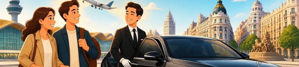 Servicio de traslado privado premium de ida: del aeropuerto de Madrid al corazón de la ciudad