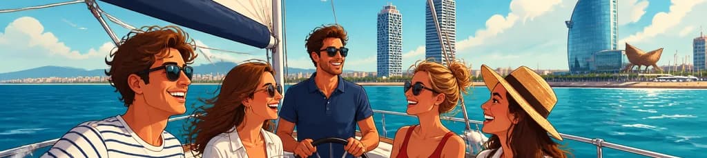 Navegación Costera en Velero por Barcelona con Sailing Cruises Barcelona