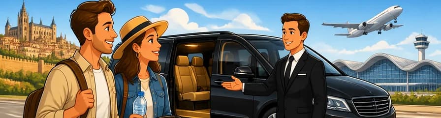 Servicio de traslado privado en MiniVan desde Toledo o Ávila al aeropuerto de Madrid-Barajas (MAD)