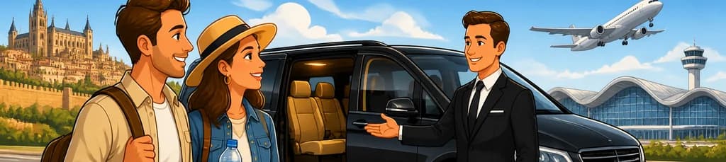 Servicio de traslado privado en MiniVan desde Toledo o Ávila al aeropuerto de Madrid-Barajas (MAD)
