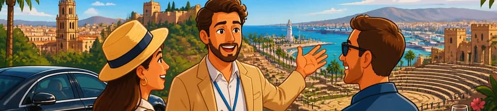 Descubra Málaga en una excursión privada de un día con salida desde Sevilla, acompañado por un experto local