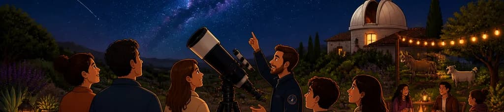Una velada privada de observación estelar en Finca Astronómica