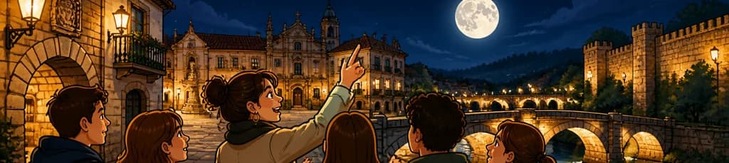 Explora Pontevedra al Anochecer con un Fascinante Recorrido a Pie