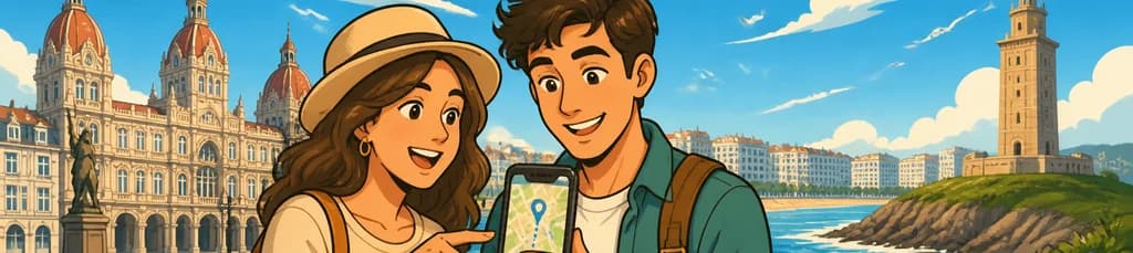 Recorrido Guiado Privado por A Coruña con tu Dispositivo Móvil