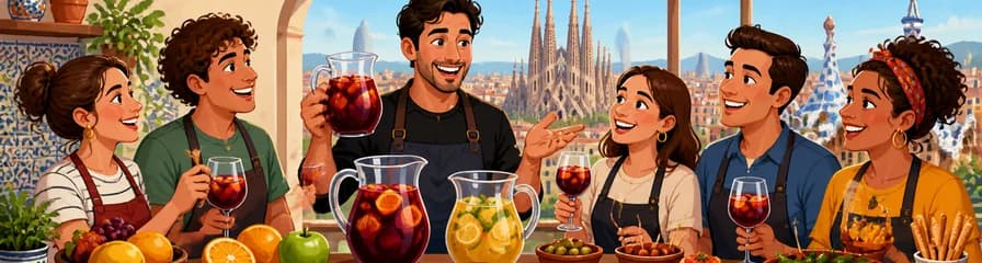 Experiencia cultural y gastronómica: Taller de sangría con degustación de tapas en Barcelona
