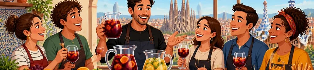 Experiencia cultural y gastronómica: Taller de sangría con degustación de tapas en Barcelona