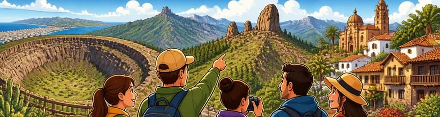 Recorrido completo por el Volcán de Bandama, el centro y las cumbres de Gran Canaria, incluyendo el Roque Nublo