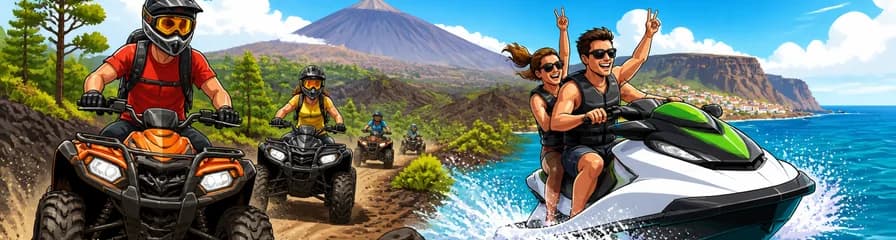 Aventura combinada de tres horas en quad y una hora en moto acuática en el sur de Tenerife