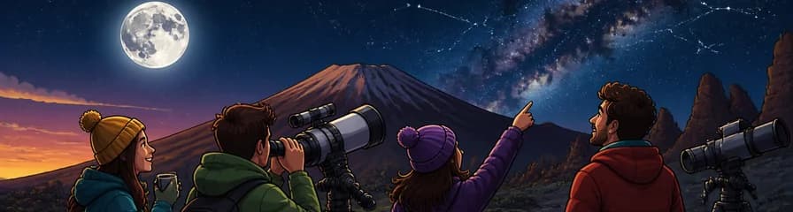 Experiencia de Astrofotografía: Luz de Luna y Observación Estelar en el Parque Nacional del Teide