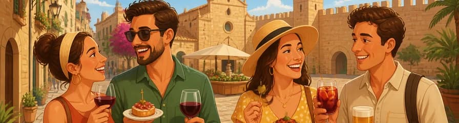 Experiencia gastronómica autoguiada: recorrido de tapas y vinos por el centro histórico de Alcudia