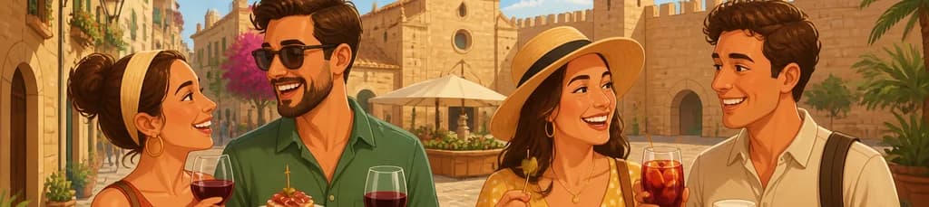 Experiencia gastronómica autoguiada: recorrido de tapas y vinos por el centro histórico de Alcudia