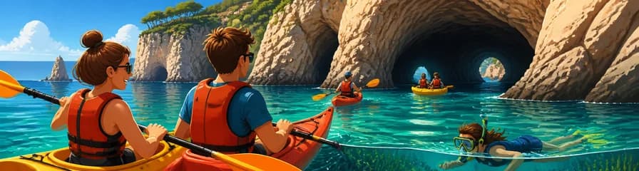 Aventura en kayak y snorkel por la "Ruta de Las Cuevas" de la Costa Brava