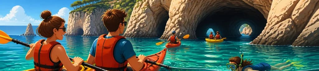 Aventura en kayak y snorkel por la "Ruta de Las Cuevas" de la Costa Brava