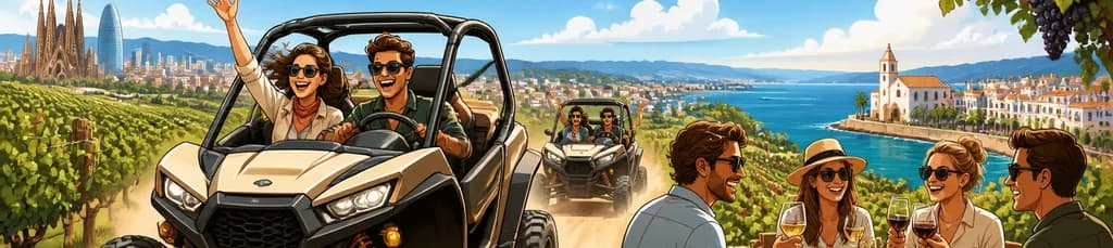 Aventura de lujo en buggy por la ruta del vino del Penedès con salida desde Barcelona