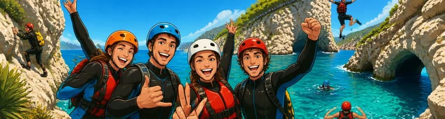 Aventura de coasteering en la costa de Mallorca