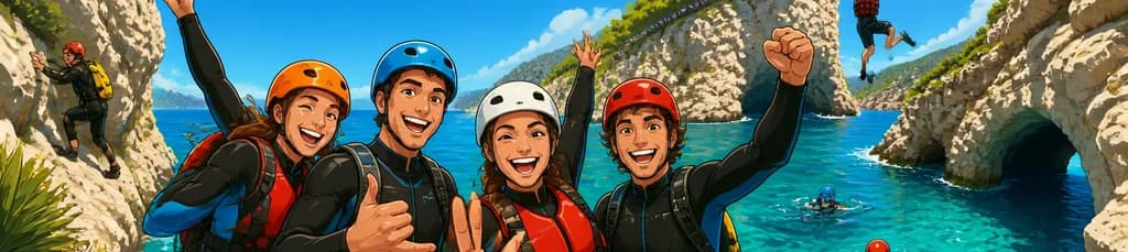 Aventura de coasteering en la costa de Mallorca