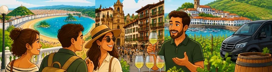 Viaje de un día completo para degustar txakoli en San Sebastián y Getaria