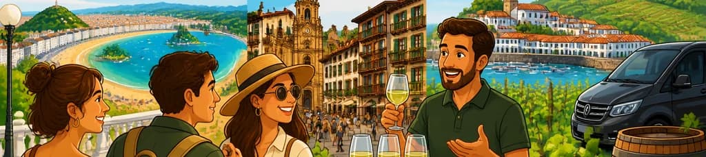 Viaje de un día completo para degustar txakoli en San Sebastián y Getaria