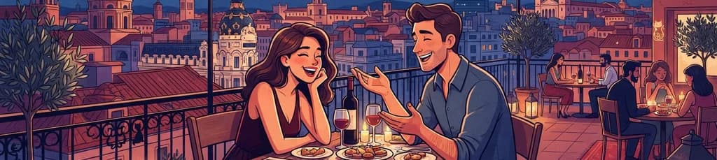 Cena Nómada Sharing Dinner: Una Velada Íntima para Dos con Vino en Madrid