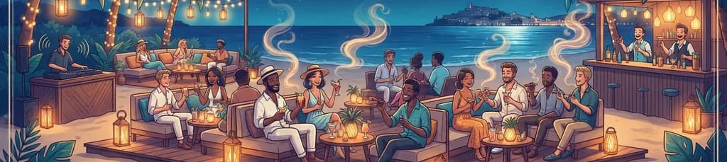 Una velada paradisíaca para amantes del humo en Bossa Beach