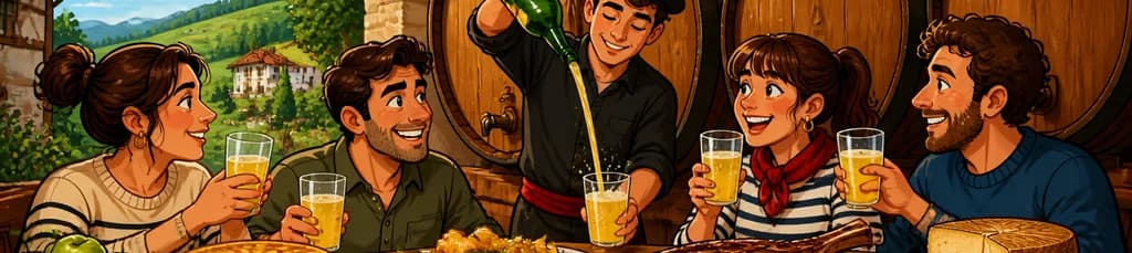 Experimenta la gastronomía vasca: comida tradicional en una sidrería de San Sebastián