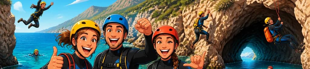 Emocionante aventura de coasteering y salto de acantilados en el norte de Mallorca
