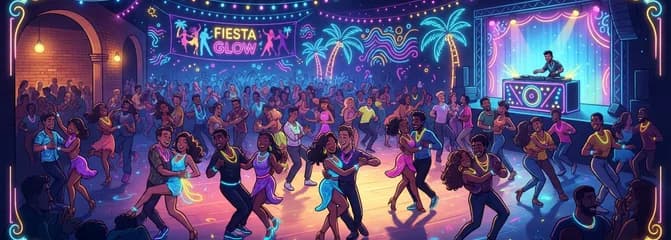 Fiesta Glow: La Gran Noche de Salsa y Bachata de los Sábados en Valencia (Más de 200 bailarines)