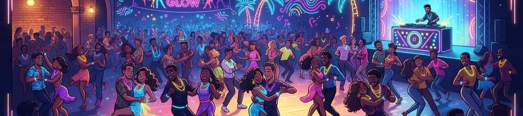 Fiesta Glow: La Gran Noche de Salsa y Bachata de los Sábados en Valencia (Más de 200 bailarines)