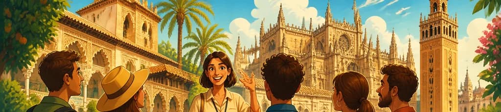Recorrido guiado por el Real Alcázar, la Catedral y la Giralda de Sevilla