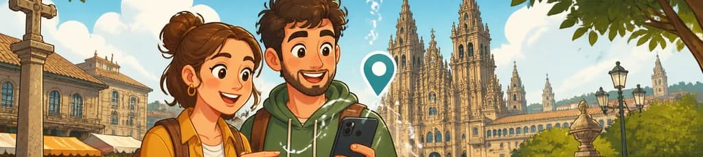 Recorrido autoguiado por Santiago de Compostela con tu dispositivo móvil