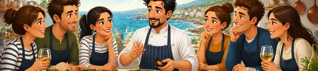 Taller de cocina práctica gourmet en Galicia con un chef