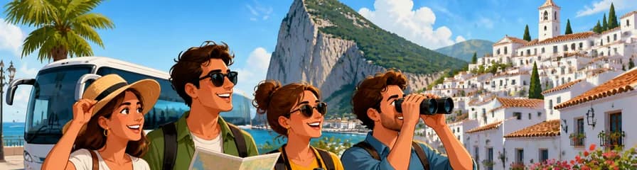 Viaje en autobús de un día completo desde Málaga: Descubre Gibraltar y Mijas