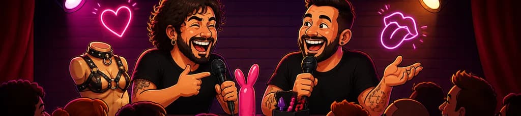 "Esto es una orgía": el podcast "Reír por no follar" en vivo con Erick Millán y Gerry Núñez