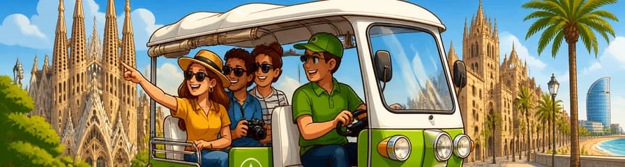 Recorrido de dos horas por Barcelona en Tuk Tuk Eléctrico