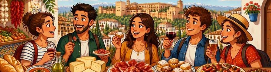 Paseo culinario sabroso por Granada
