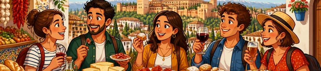 Paseo culinario sabroso por Granada