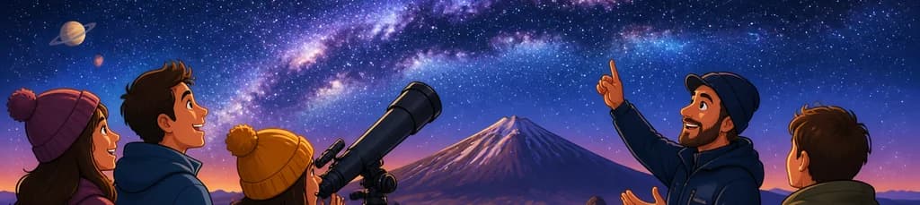 Observación astronómica en el Teide