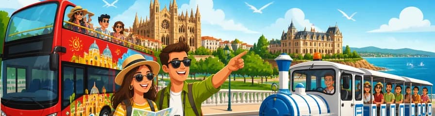 Tour en autobús y tren turístico Hop-on Hop-off por Santander