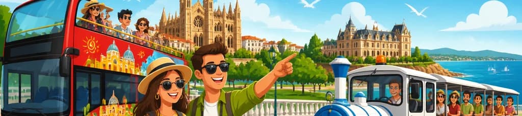 Tour en autobús y tren turístico Hop-on Hop-off por Santander