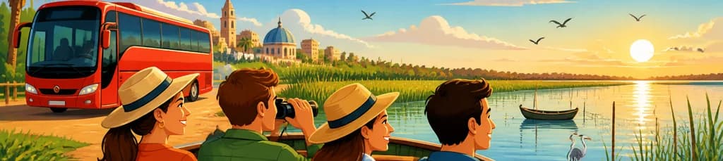 Excursión en autobús y barco por la Albufera desde Valencia