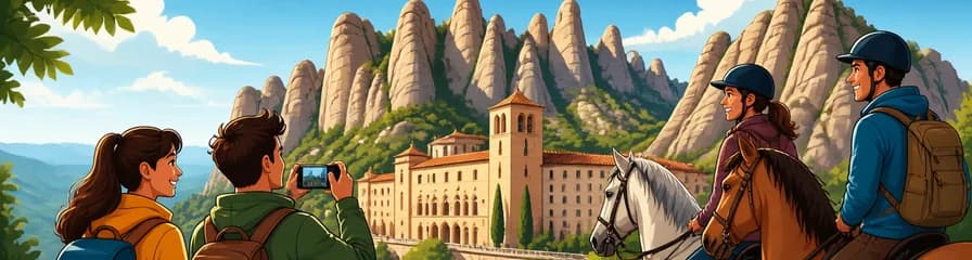 Descubre Montserrat: Visita al Monasterio y Aventura Ecuestre desde Barcelona