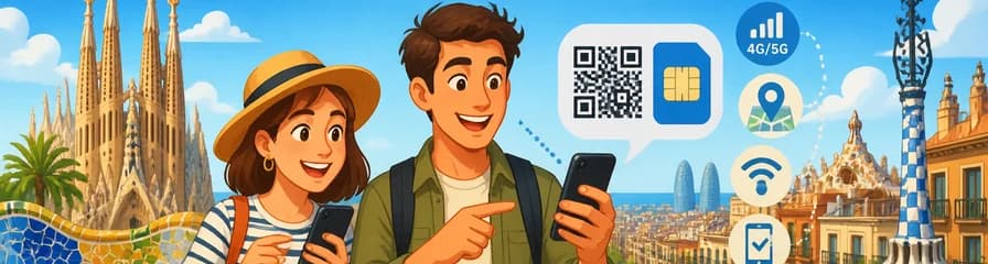 Plan de datos eSIM para Barcelona: desde 0,5GB diarios hasta 50GB por 30 días