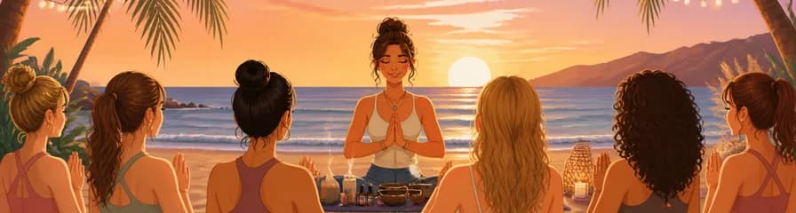 Sesión de yoga privada o grupal en Sunset Beach, con opción para despedidas de soltera