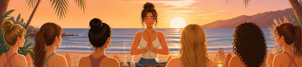 Sesión de yoga privada o grupal en Sunset Beach, con opción para despedidas de soltera